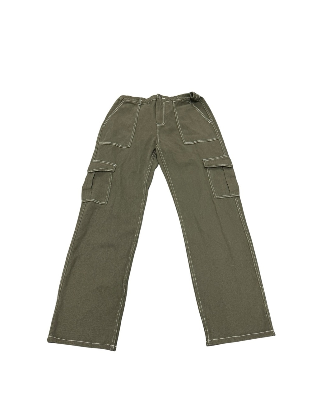 White Fox Keep On Moving Cargo Pants Khaki XL Wide Leg Utility NWT Womens - Picture 2 of 10